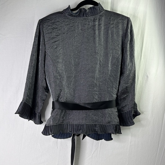 R & M Richards Evening Metallic Grey Fancy Blazer - Picture 6 of 14